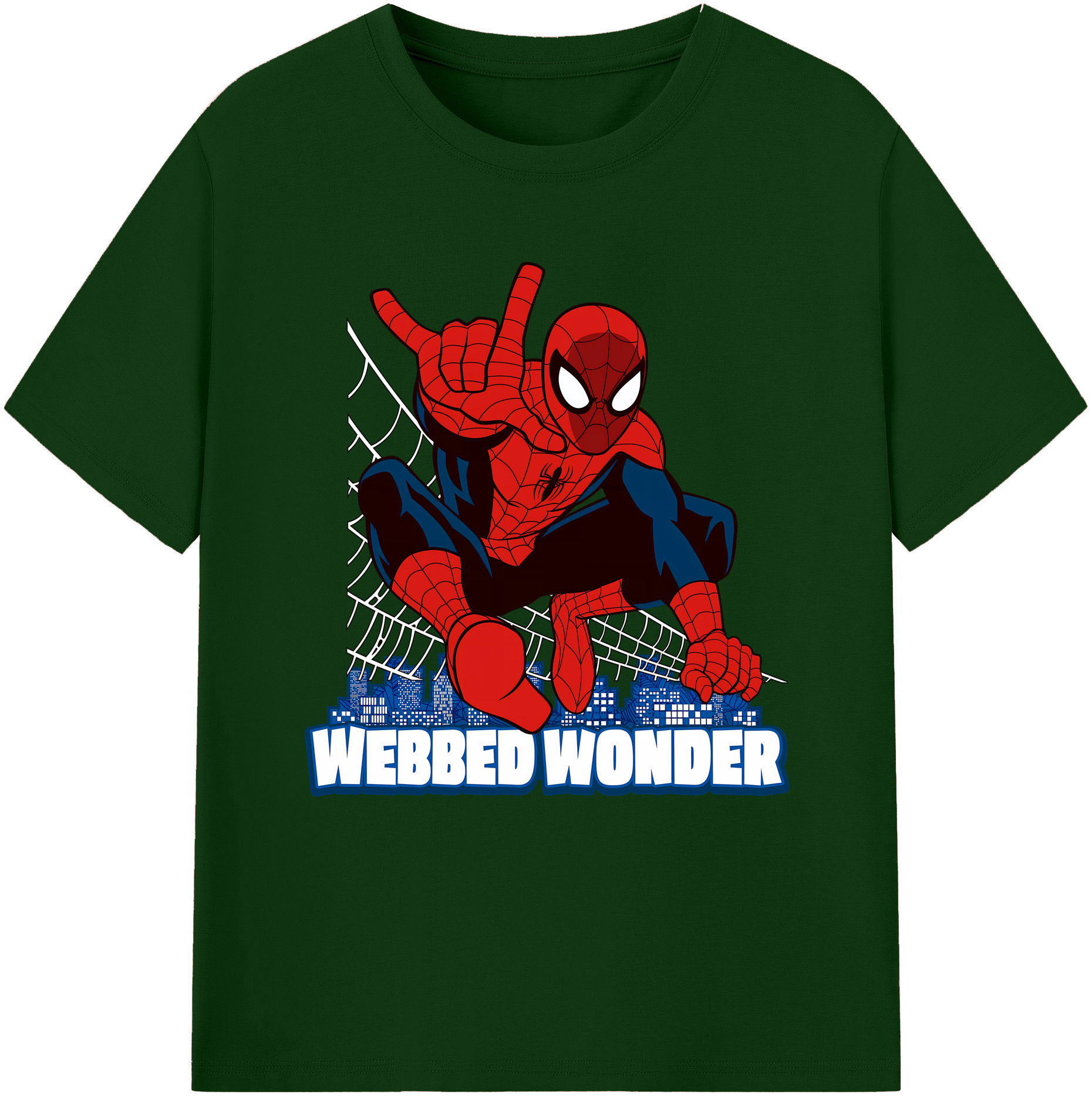 （画像用） Spider Man スパイダーマン 綿100％半袖Tシャツ（フロントプリント）